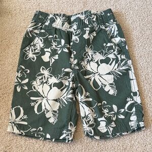 The Children's Place Green and Off-White Floral Shorts